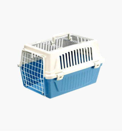 Two Door Top Load Plastic Kennel & Pet Carrier, Blue 19